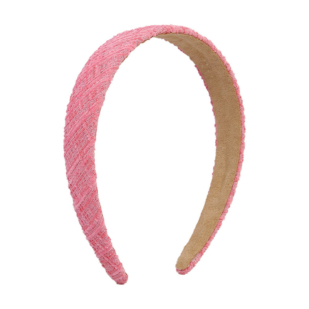 F3868 Light luxury and simple headwear sweet and fragrant plaid hairpin cute girl heart candy color headband