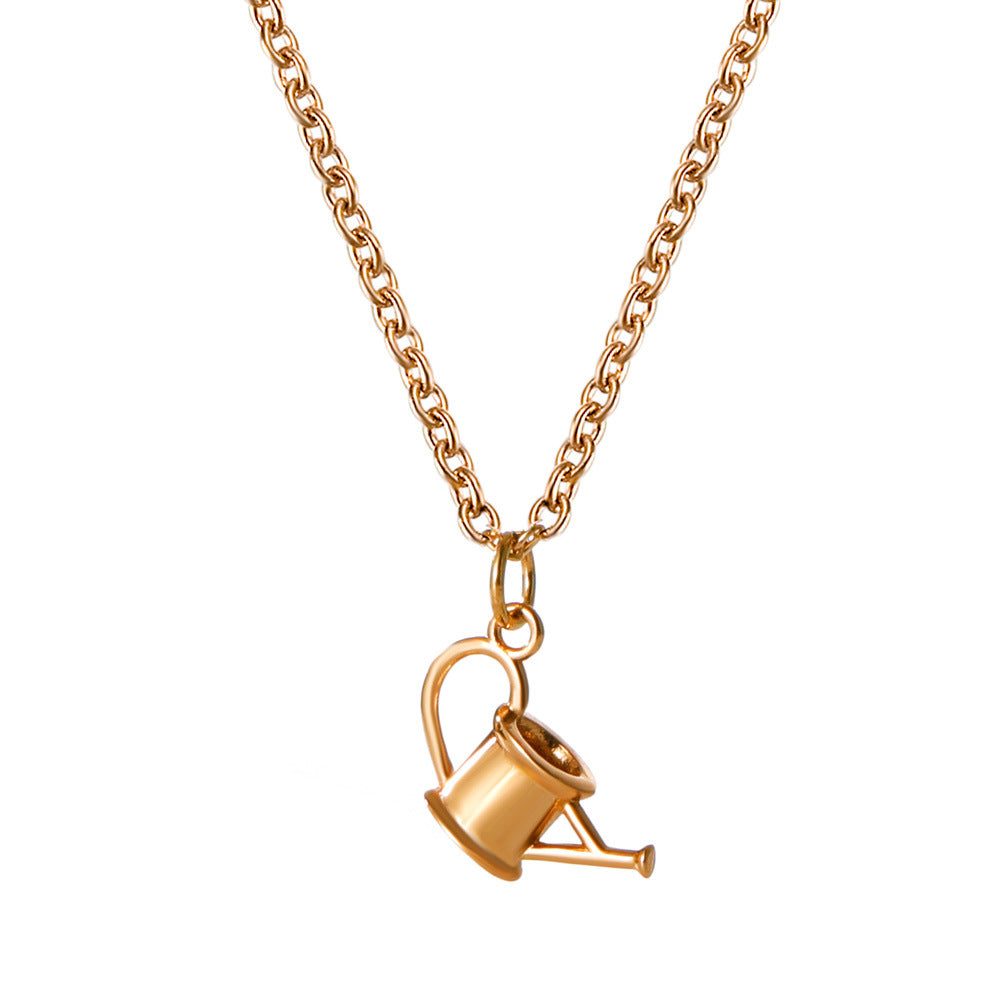 Simple Zircon Pendant Necklace Personality Creative Metal Scissors Rock Clavicle Chain Fashion Necklace Women