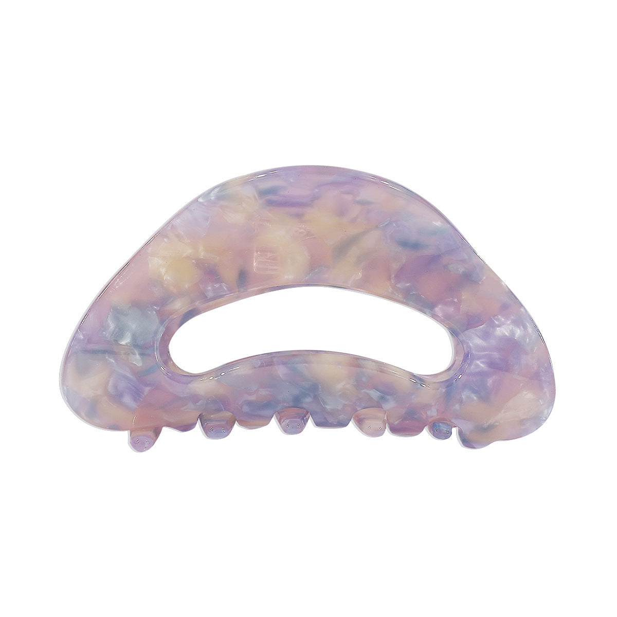 F4182 Temperament Back of the Head Ponytail Clip French Elegant Resin Clip Glass Color Geometric Hairpin Female