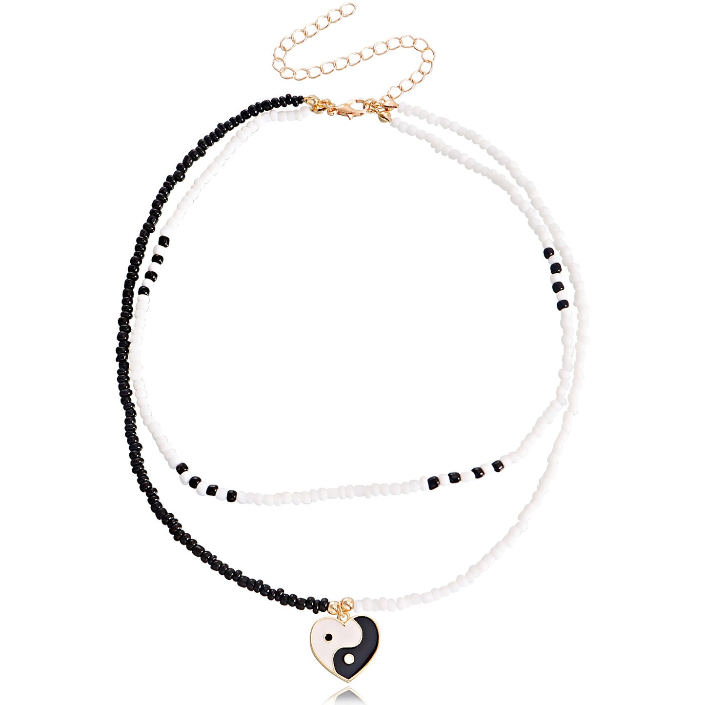 Bohemian colored rice beads drop oil gossip love beaded necklace female jewelry choker