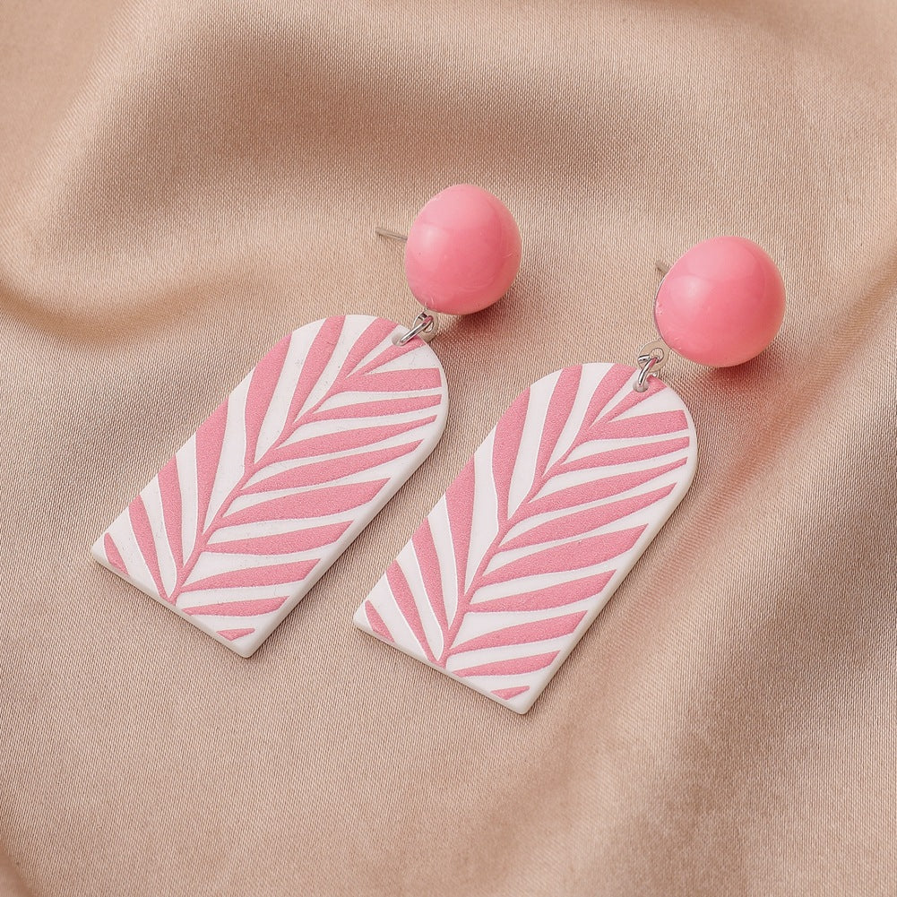 Geometric Acrylic Earrings 3D Printing Plants Flowers Animals Stud Earrings Trend Versatile Earrings