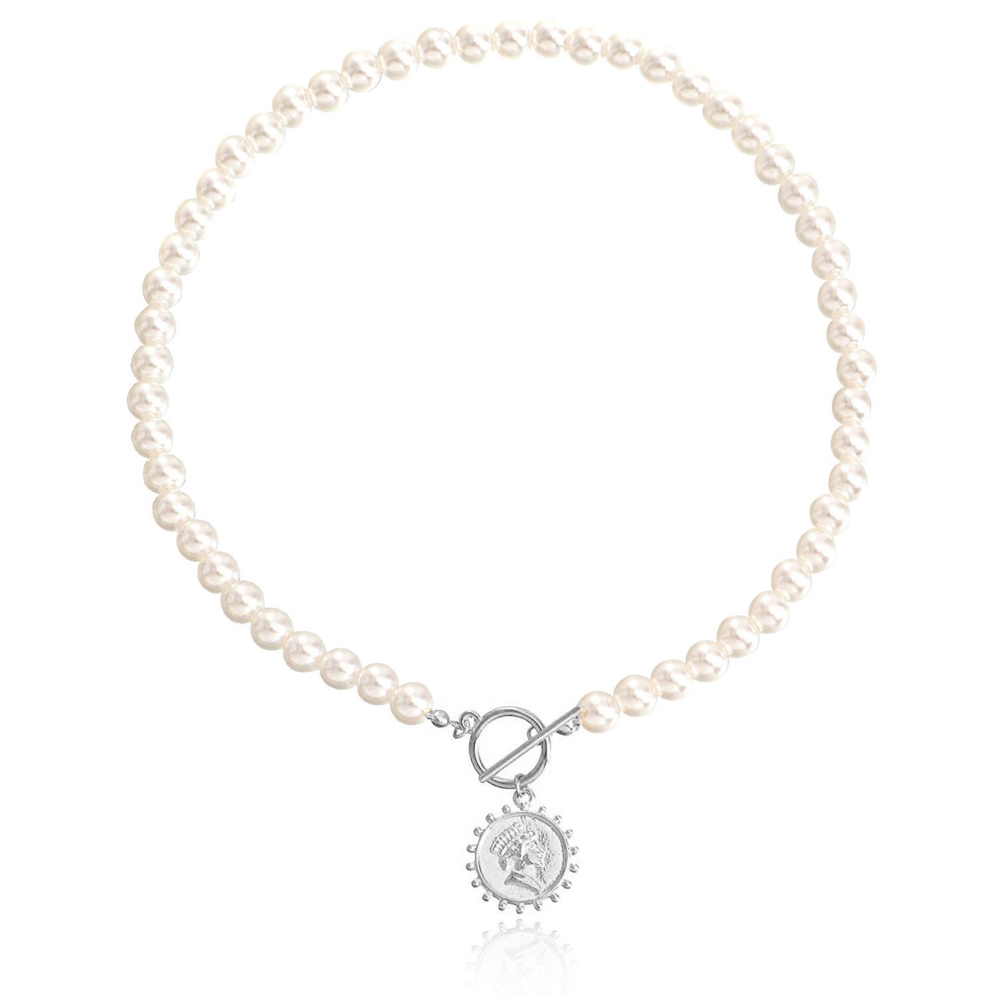 Jewelry ins imitation pearl necklace Queen Elizabeth pendant necklace female niche design sense