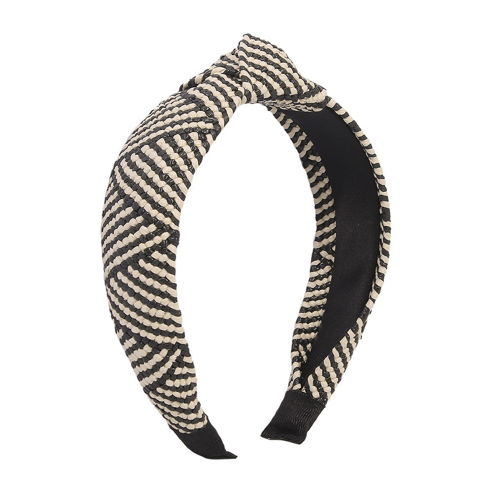 F3924 trendy temperament hair accessories simple personality net red hairpin braided wide-brimmed knotted headband female