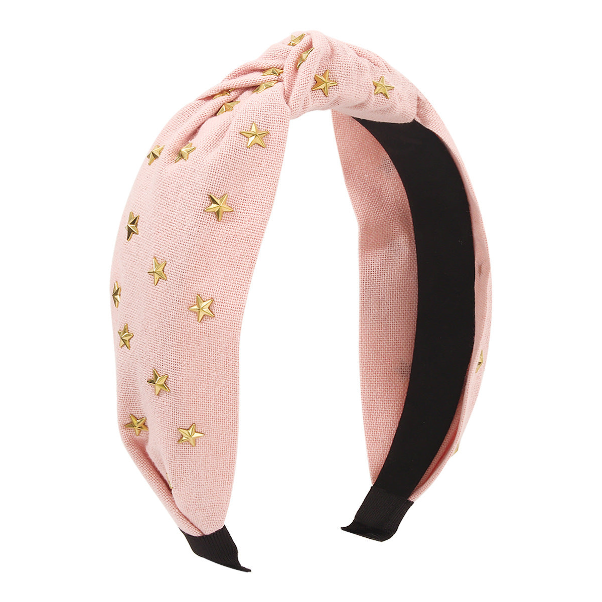F382 Fashion Fabric Temperament Headband Simple Elegant Sweet Knotted Hair Accessories Solid Color Retro Headband Women