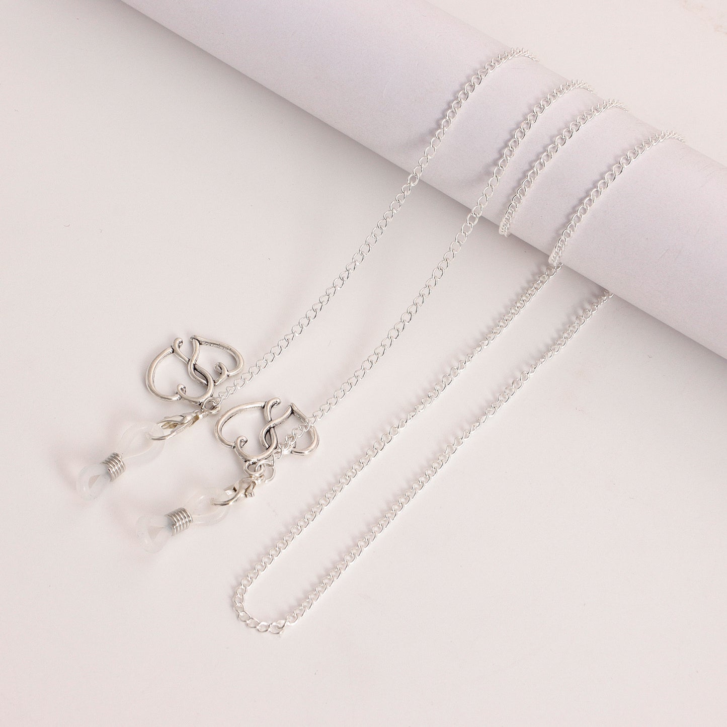 Mask hanging chain glasses chain love pendant mask chain peach heart metal glasses chain