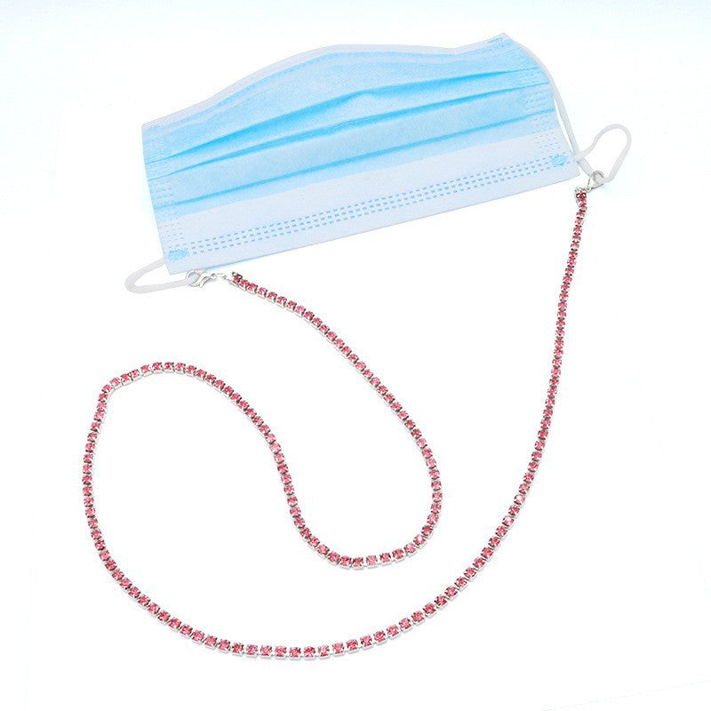 Glasses chain jewelry shiny diamond claw chain mask chain all-match anti-drop metal glasses chain