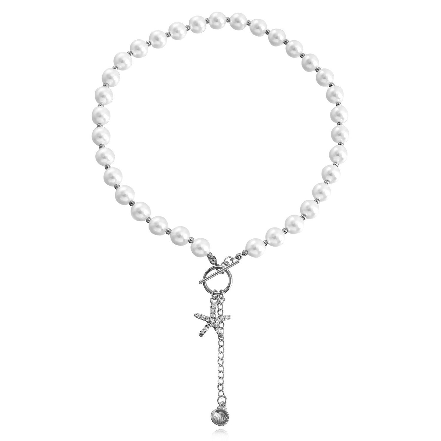 Jewelry Beach Shell Mix and Match Beaded Necklace Diamond Starfish Pendant Necklace Female Personality Necklace