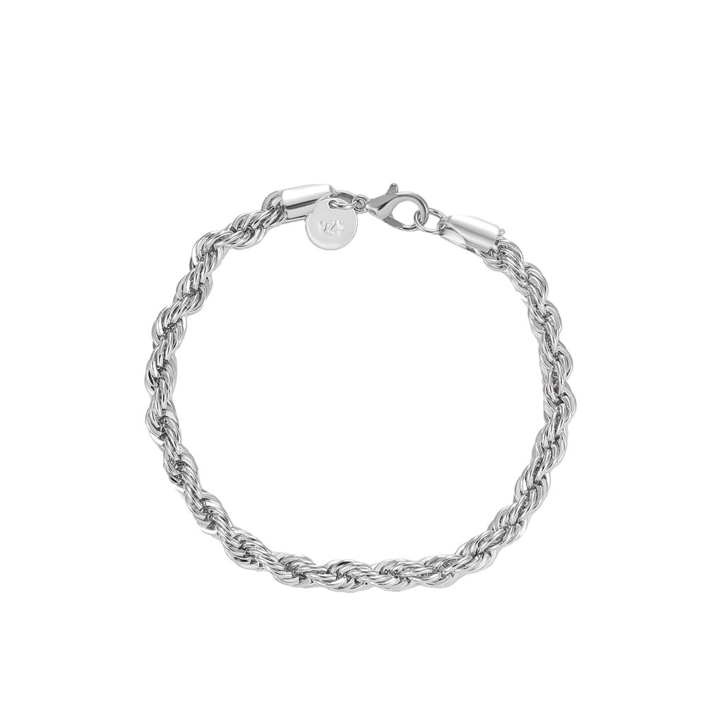 Jewelry Simple Braided Twist Bracelet Vintage Metal Couple Bracelet Accessories