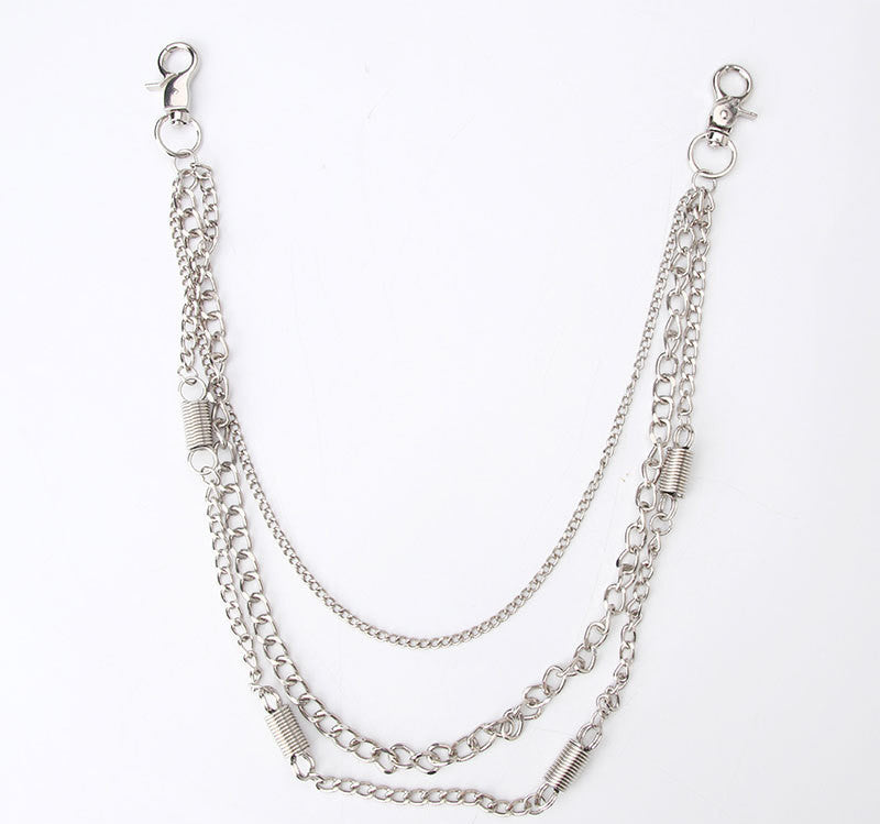 Trendy pants hanging chain decoration jeans chain ring accessories waist chain hanging decoration snake double tassel hip-hop pants chain
