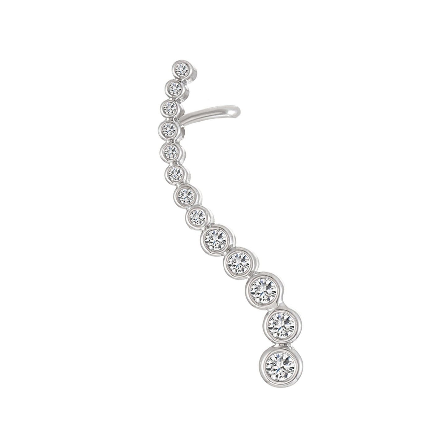 ins diamond-encrusted star love ear clip indifferent niche design leaf fish bone ear bone clip personality earrings