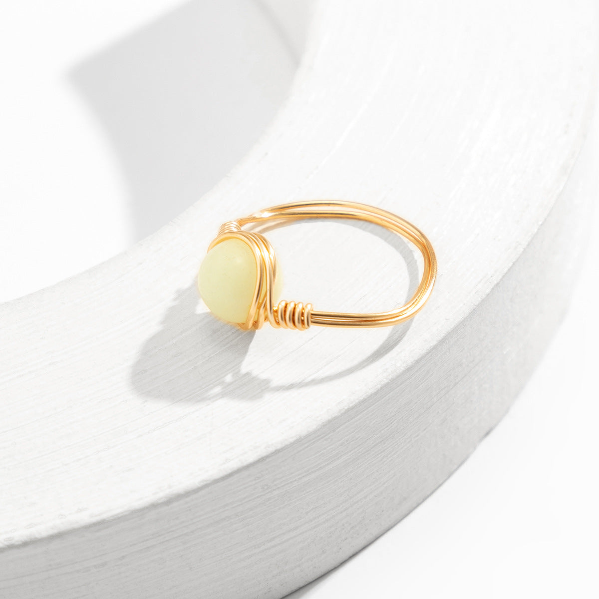 Jewelry Creative Simple Ethnic Eye Gravel Ring Female Irregular Personality Luminous Ring
