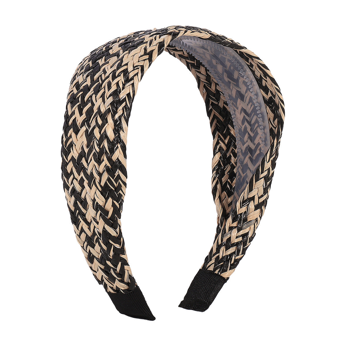 F499 pastoral raffia headband leisure vacation geometric fashion headband contrast color fresh hair accessories