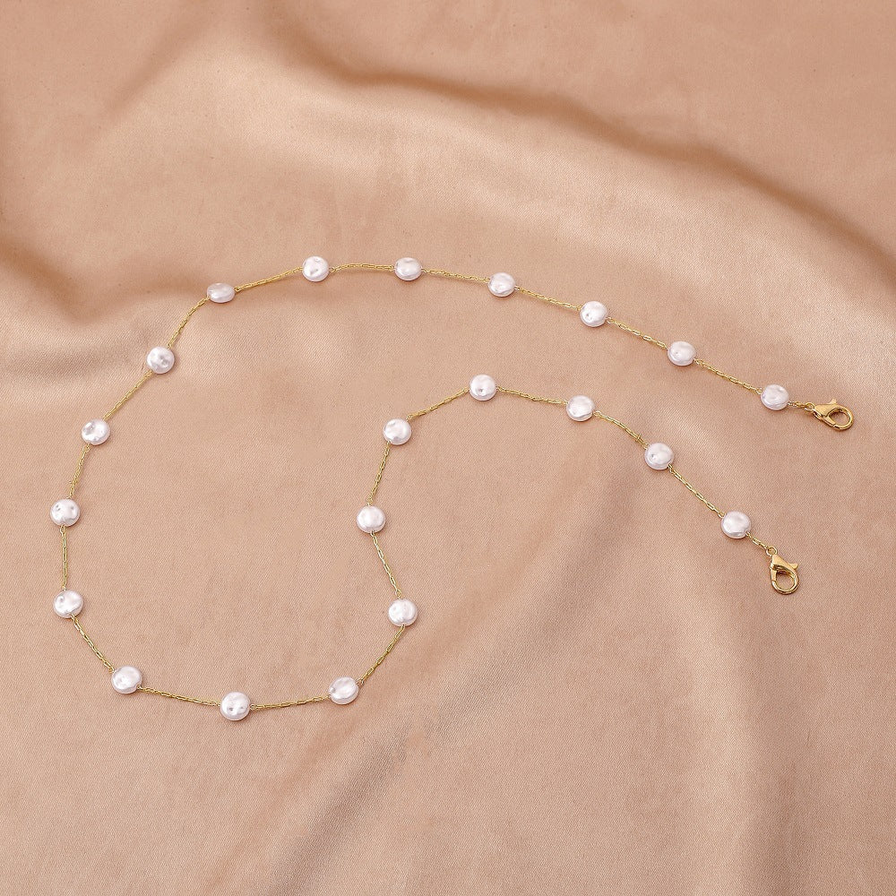 Dongdaemun Color Crystal Beaded Mask Chain Temperament Retro Lanyard Glasses Chain Fashion Jewelry