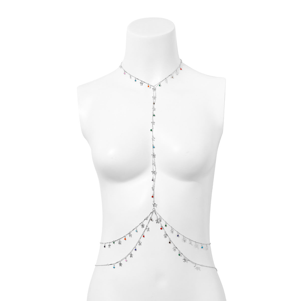 Jewelry Sexy Star Moon Butterfly Necklace Waist Chain One Chain Sexy Tassel Chain Body Chain Female