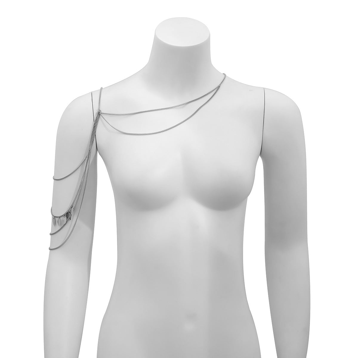 Jewelry Retro Chain Multilayer Punk Body Chain Creative Metal Leaf Tassel Shoulder Necklace Female