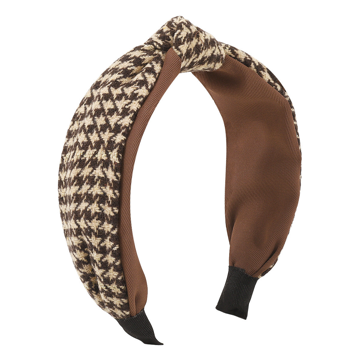 F551 niche fashion creative houndstooth headband women's French style wide-brimmed knotted personality temperament headband