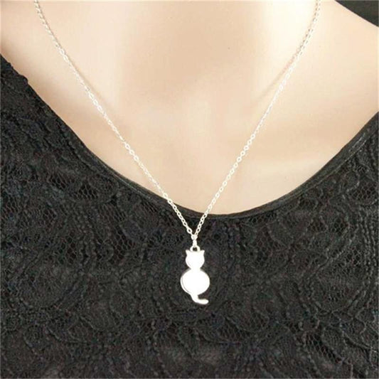 Export jewelry cat mew star, kitten necklace,