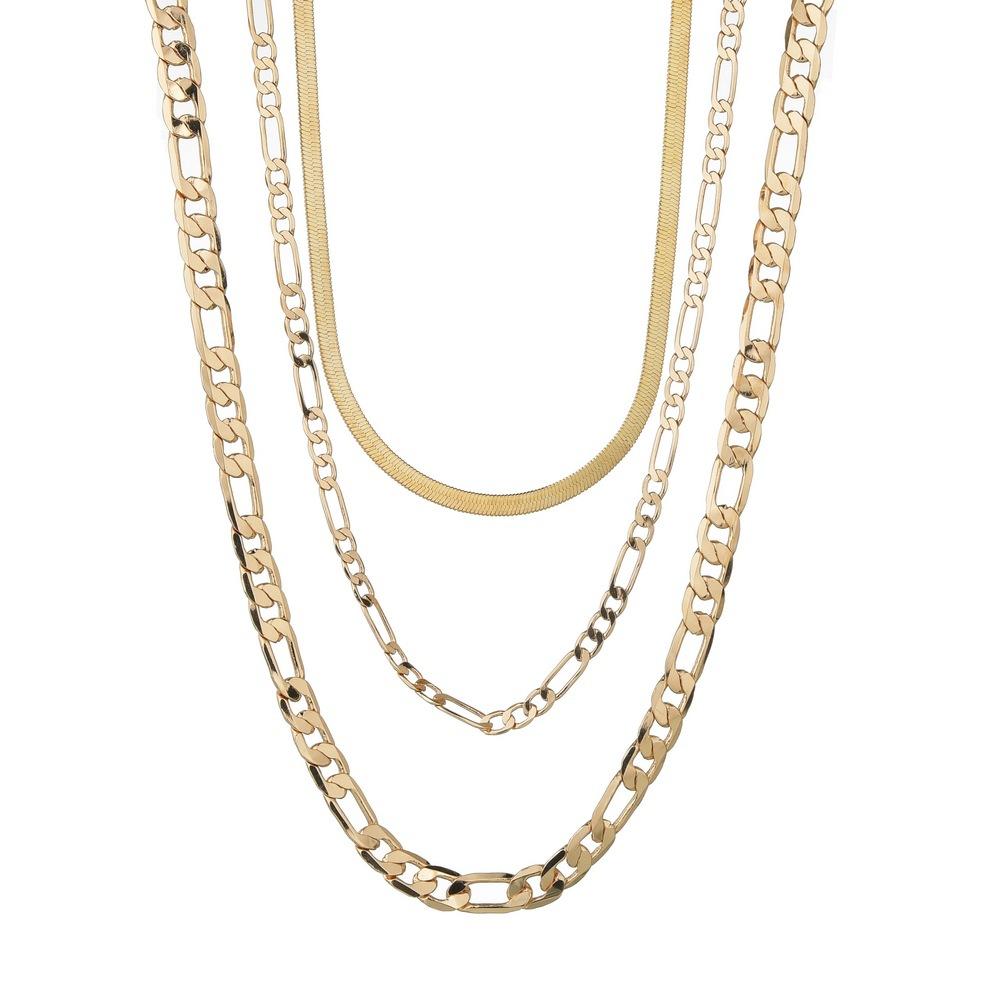 Retro Snake Chain NK Chain Multilayer Necklace Ladies Accessories Set Necklace Jewelry