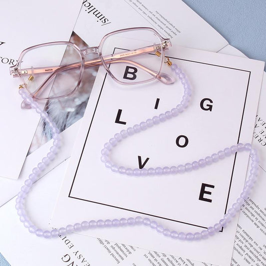 Jewelry Fashion Simple Round Stone Chain Mask Chain Hanging Neck Anti-drop Glasses Accessories