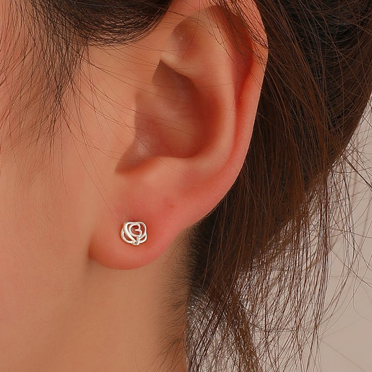 Hollow flower earrings women indifferent niche design metal flower earrings fashion earrings
