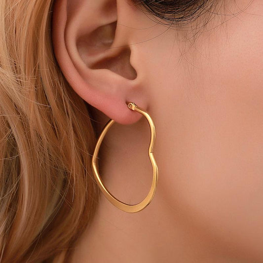 Classic Simple Earrings Hollow Size Love Geometric Exaggerated Earrings Earrings Earrings Versatile Trendy Ear Jewelry