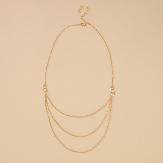 Fashion Retro Multilayer Chain Tassel Necklace Clavicle Chain Accessories