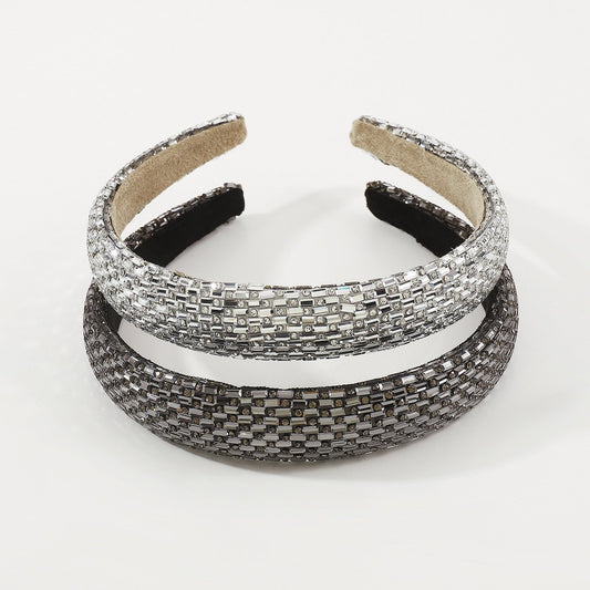 F4823 exaggerated light luxury personality hair hoop Baroque heavy industry French style full of diamonds shining small fragrance head hoop female