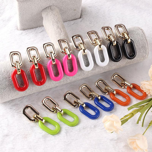 Jewelry Dongdaemun Element Resin Simple Earrings S925 Silver Needle Creative Temperament Earrings