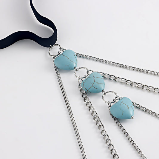 Jewelry ins love turquoise elastic thigh chain accessories female legchain beach leg ring