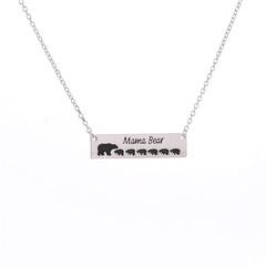 Fashion cute two-color mini bear necklace, cara bear clavicle chain female all-match alloy animal clavicle chain