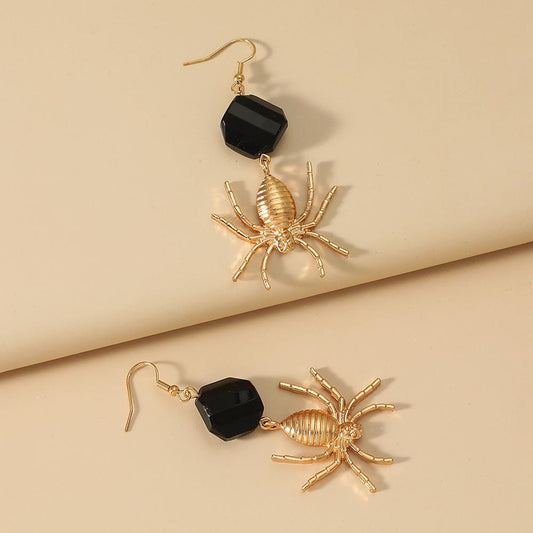 Exaggerated Spider Earrings Dark Girl Street Cool Spider Creative Design Earrings Halloween Accessories