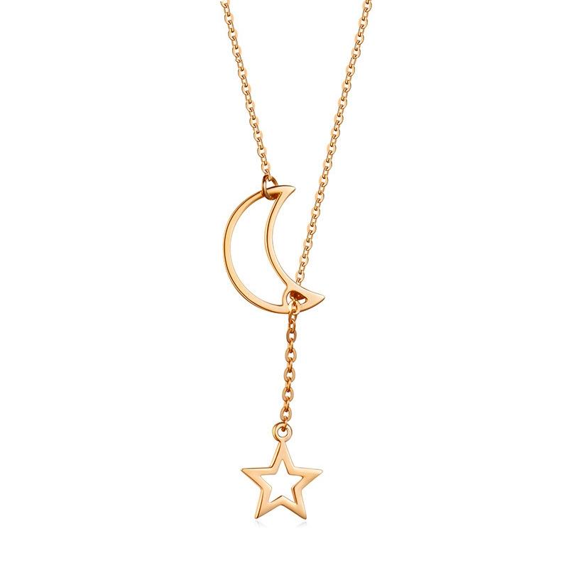 Jewelry Sexy Star Moon Pendant Simple Versatile Necklace Women's Accessories