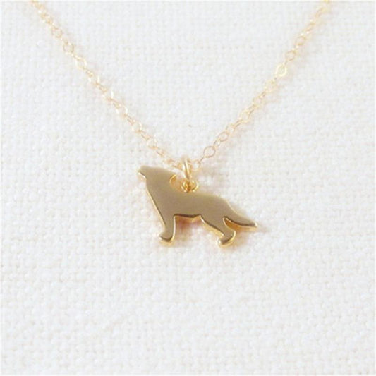 Necklace Female Cute Personalized Wolf Pendant Necklace Wolf Tooth Clavicle Chain