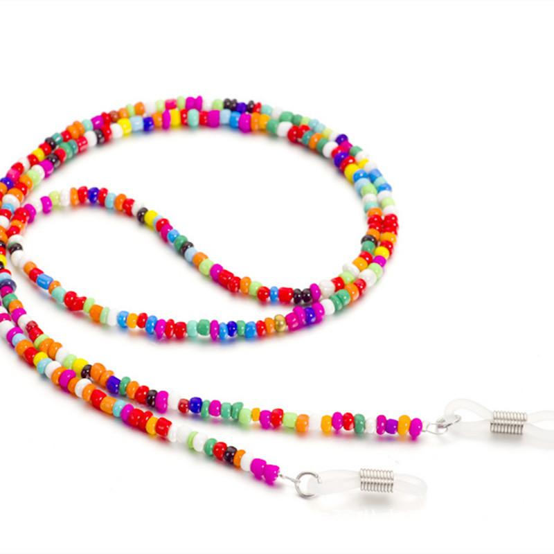 Temperament style female workers wear color bead glasses hanging chain glasses rope sunglasses fashion anti-lost chain
