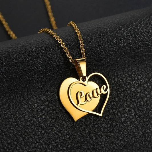 Titanium Steel Heart Love Necklace Female Niche Simple Versatile Multi-layer Clavicle Chain Valentine's Day Gift