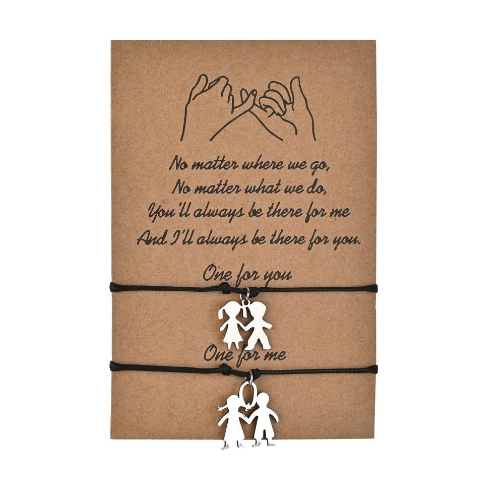 Fashion stainless steel accessories couple bracelet handmade braided bracelet accessories