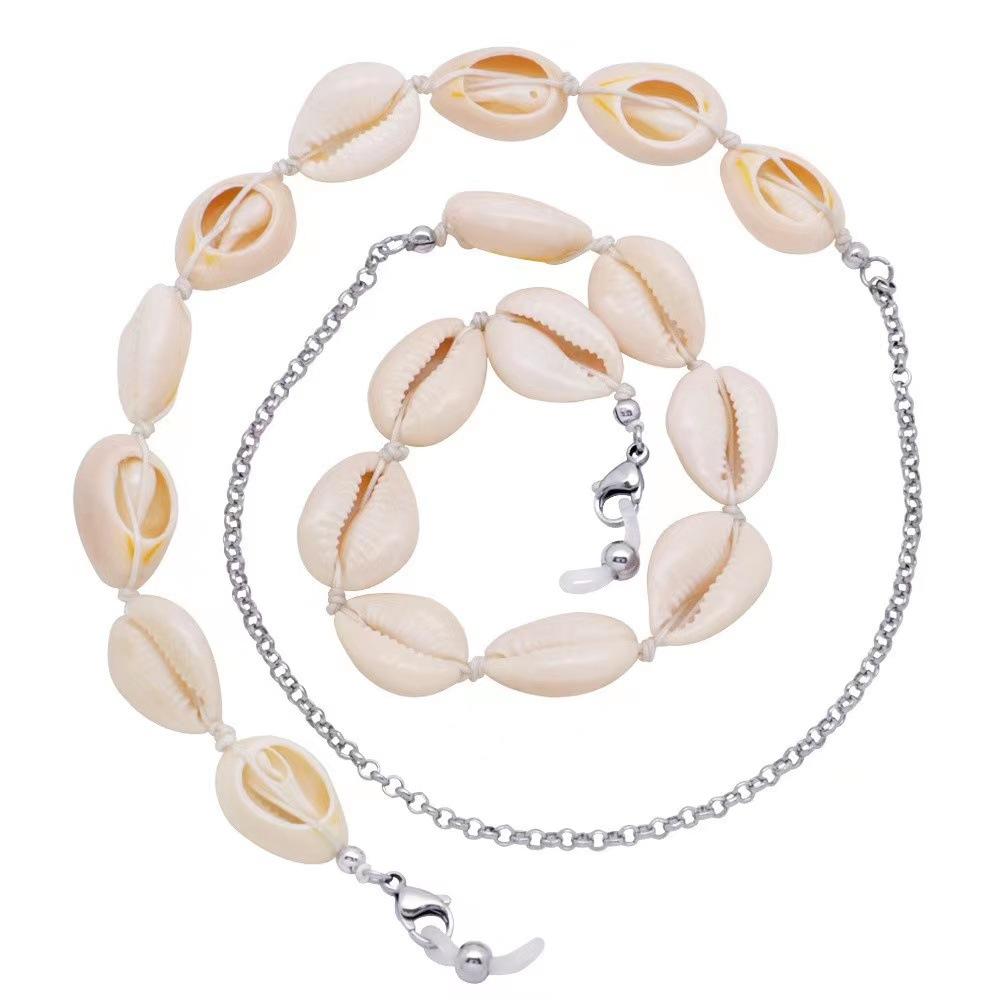 Glasses accessories gold shell glasses chain non-slip glasses lanyard dual-purpose mask chain hanging neck necklace