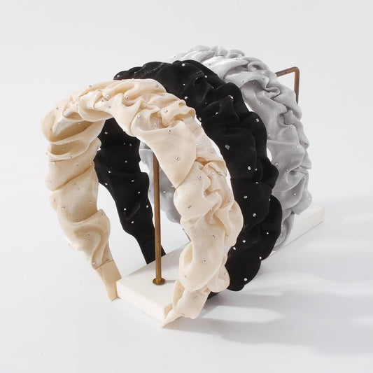 F3798 trendy temperament pleated headband elegant age-reducing fabric hair accessories hair accessories retro pressure hair headband female