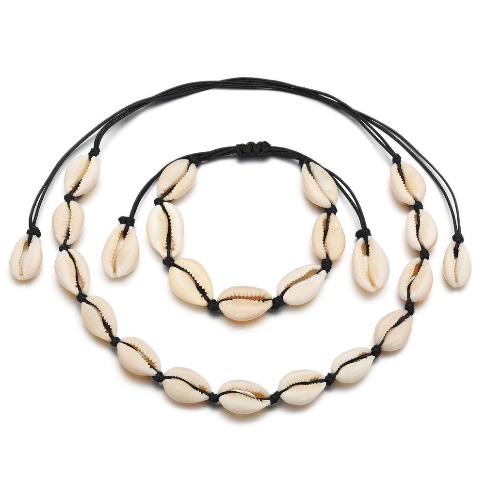 Accessories Seashell Necklace Boho Chic Seashell Bracelet Set