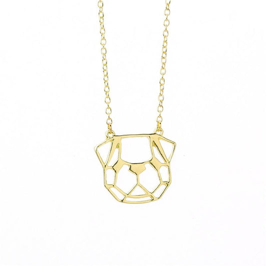 Jewelry popular hollow pug necklace supply