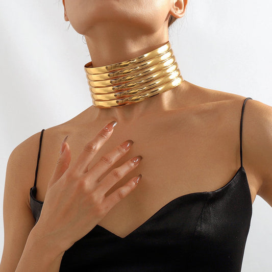 N1847 African ethnic tribal geometric collar personality exaggerated necklace chokernecklace