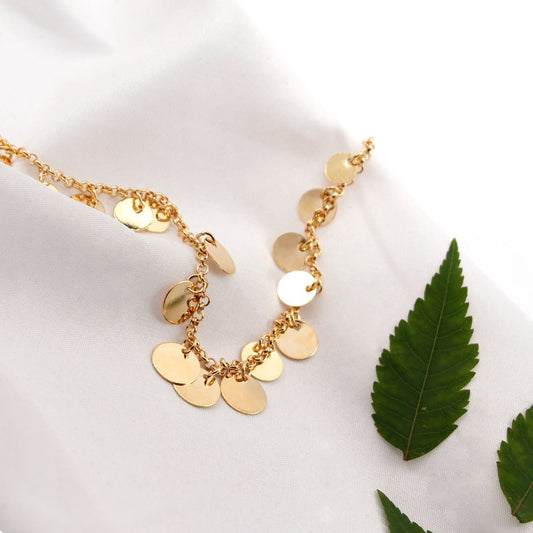 Fashion Necklace Simple Metal Color Round Clavicle Necklace For Women