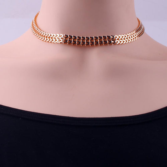 Necklace Jewelry Simple Versatile Hollow M Buckle Chain Necklace Clavicle Chain Personality Retro Necklace Female