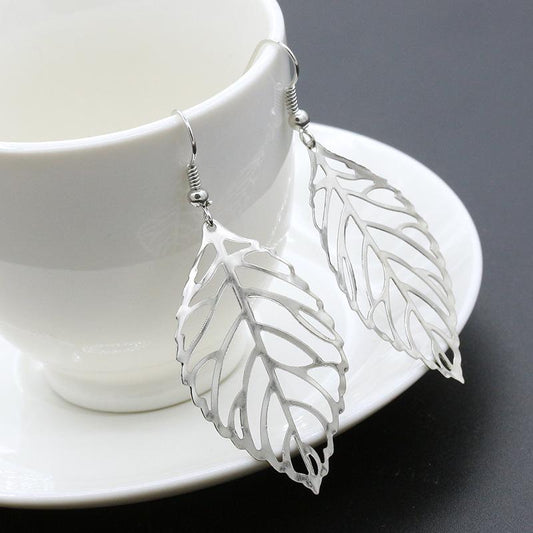Fashion and simple forest metal leaf earrings earrings earrings earrings leaf earrings for women