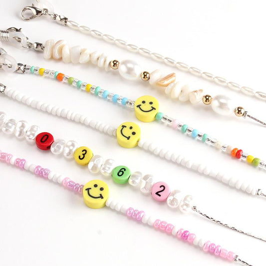 ins glasses chain gravel imitation pearl non-slip mask lanyard trend niche design mask chain