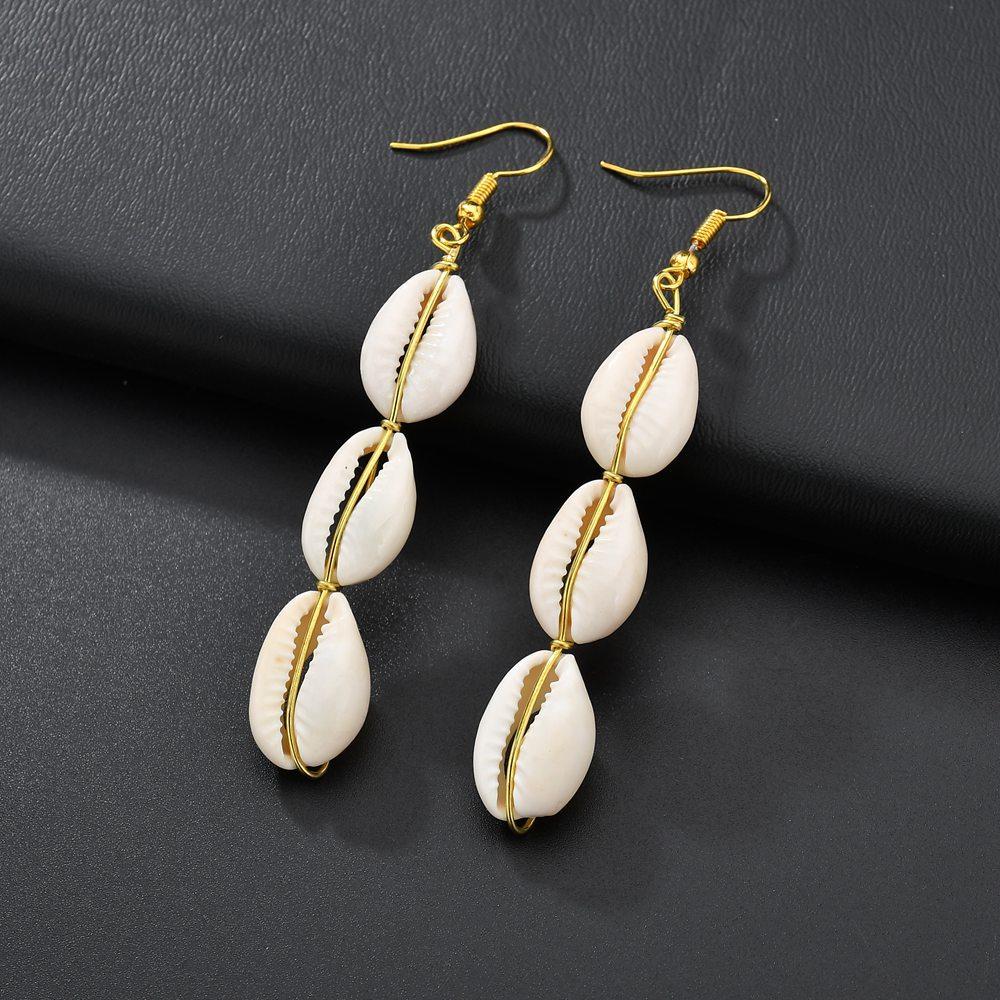 Accessories Retro Jewelry Bohemian Long Conch Shell Earrings Earrings Stud Earrings Women
