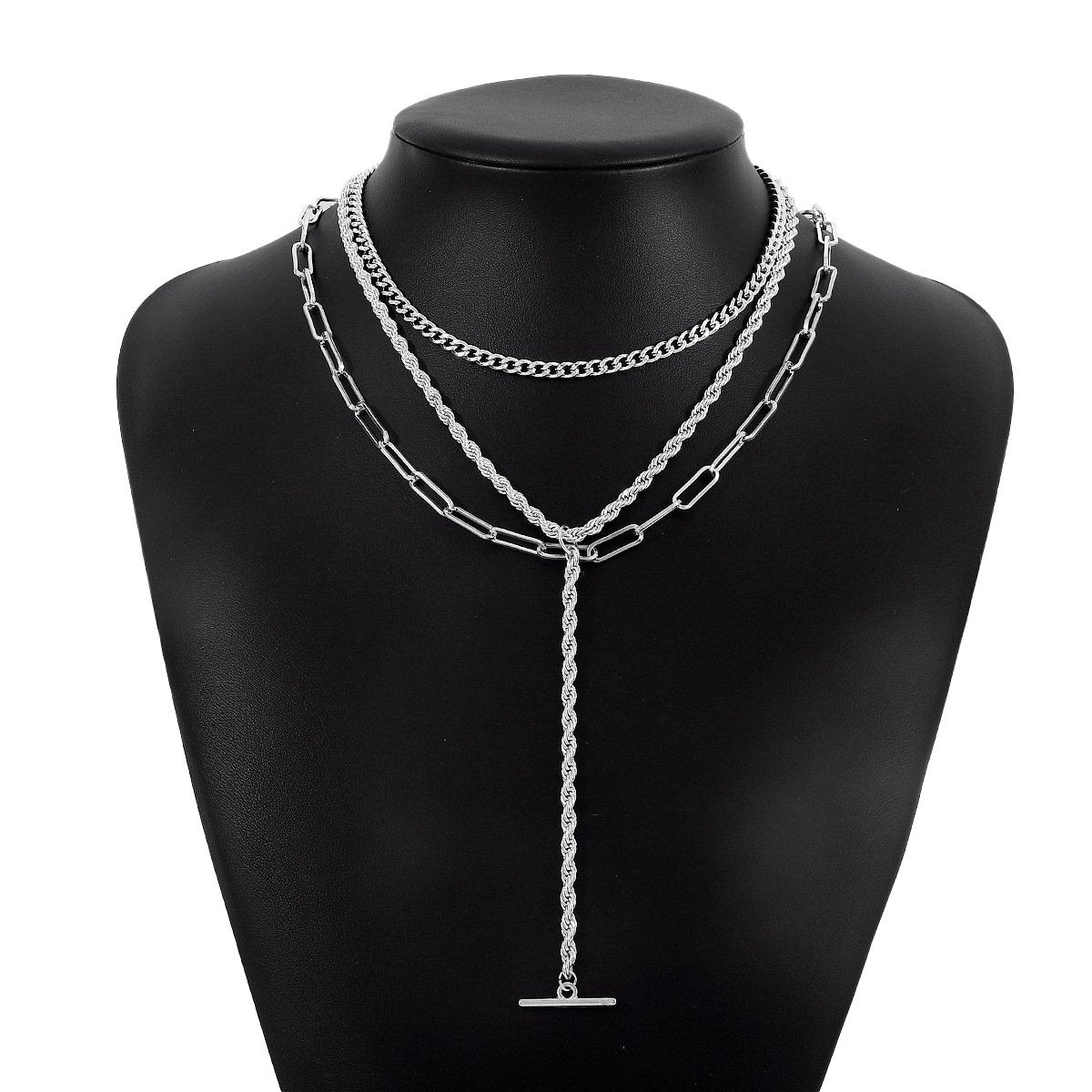 N1393 Jewelry Simple Twist Chain Long Exaggerated Necklace Hip Hop Small Retro Necklace Women