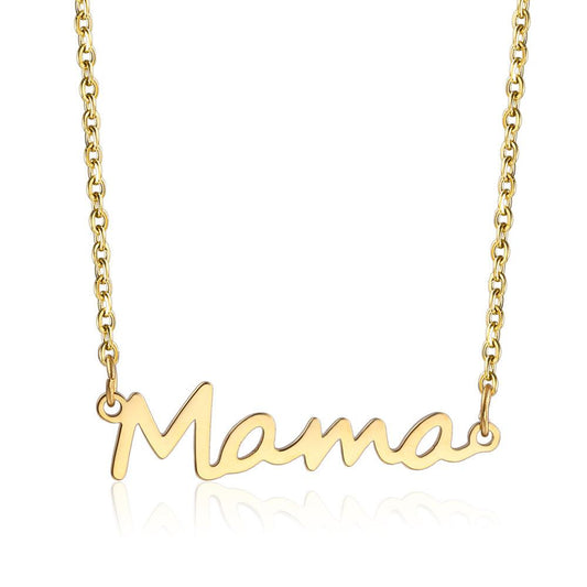 Mama Stainless Steel Alphabet Necklace Mother's Day Series Ladies Jewelry