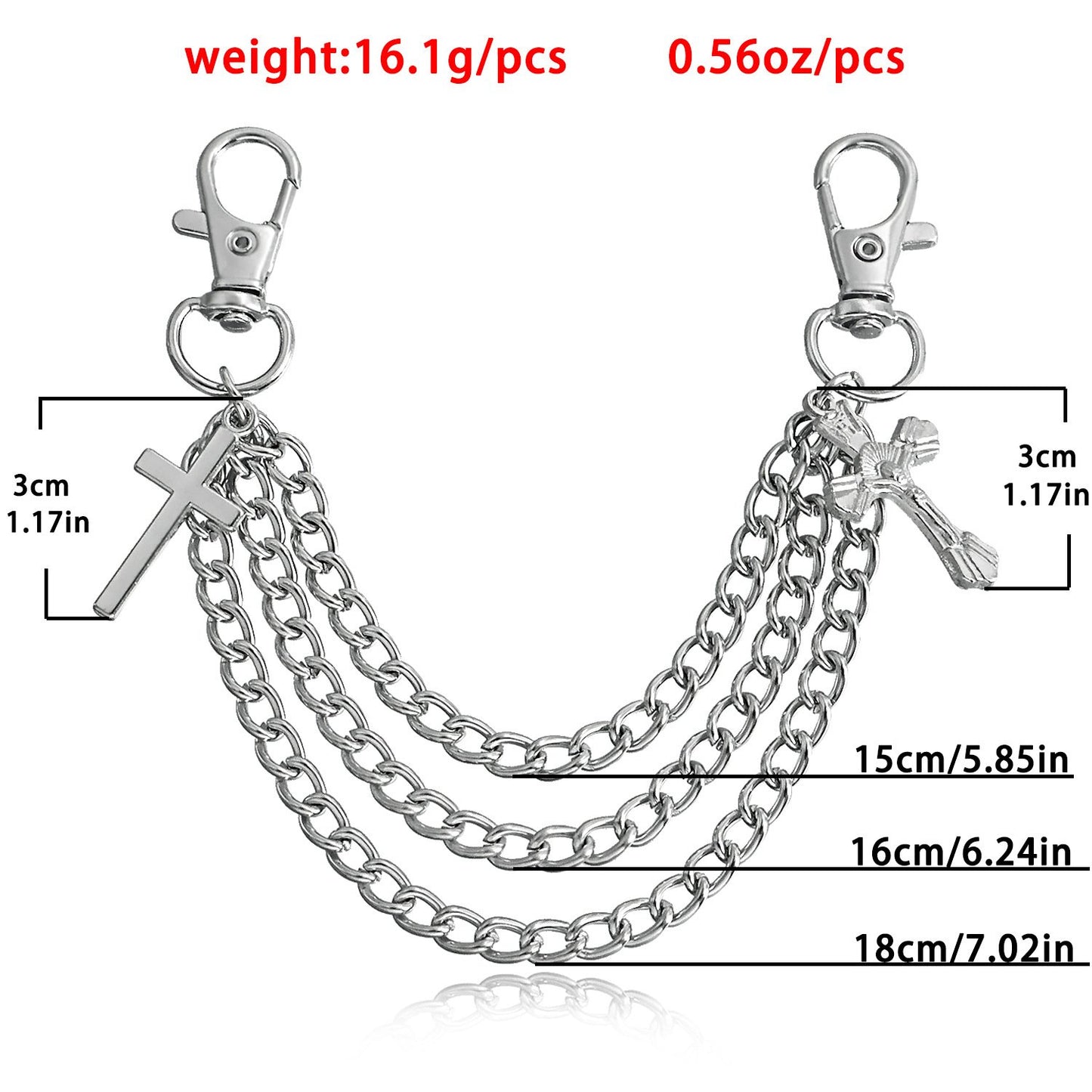Hip Hop Metal Shoe Chain Metal Tassel Shoe Chain Charm Ladies Shoe Buckle Chain Is Cross Shoe Accessories