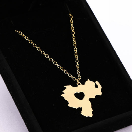 jewelry venezuela map necklace female pendant necklace